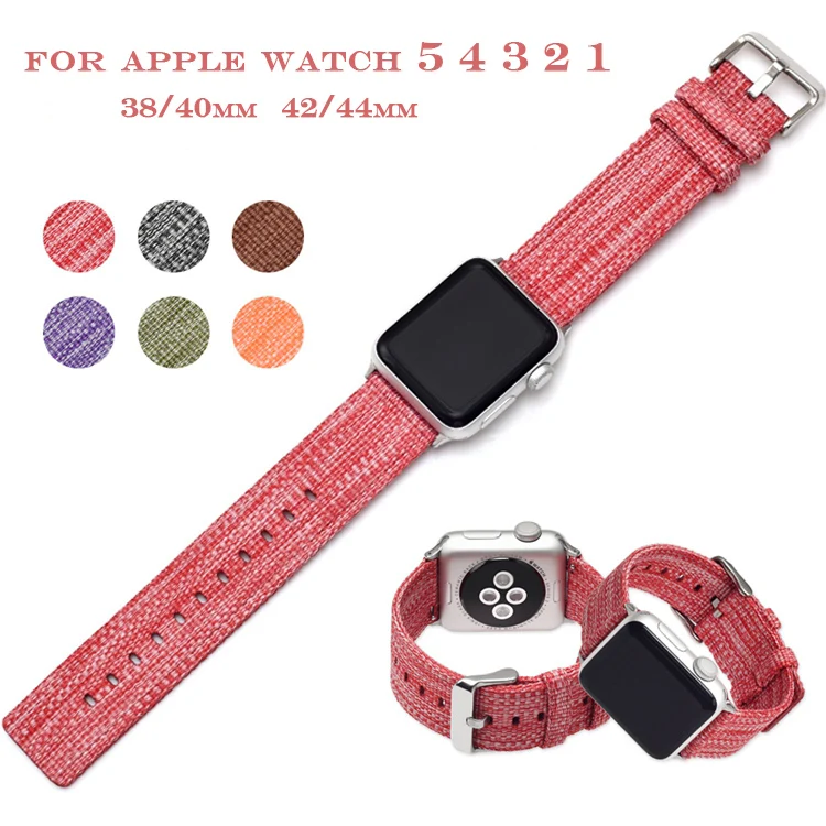 

Nylon Watch Band for Apple Watch 42mm 5 4 3 2 1 Band 38mm 42mm Canvas Nylon 40mm 44mm Sports Bands For Iwatch Series 4 5 Strap 5