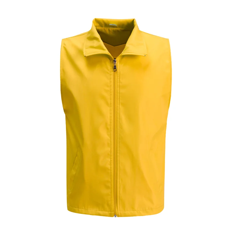 yellow YOTEE, гладкий минималистичный волонтер, красный жилет, волонтер, волонтер, группа компаний, ралли, дешевый жилет волонтера, логотип на заказ, красный - Цвет: yellow