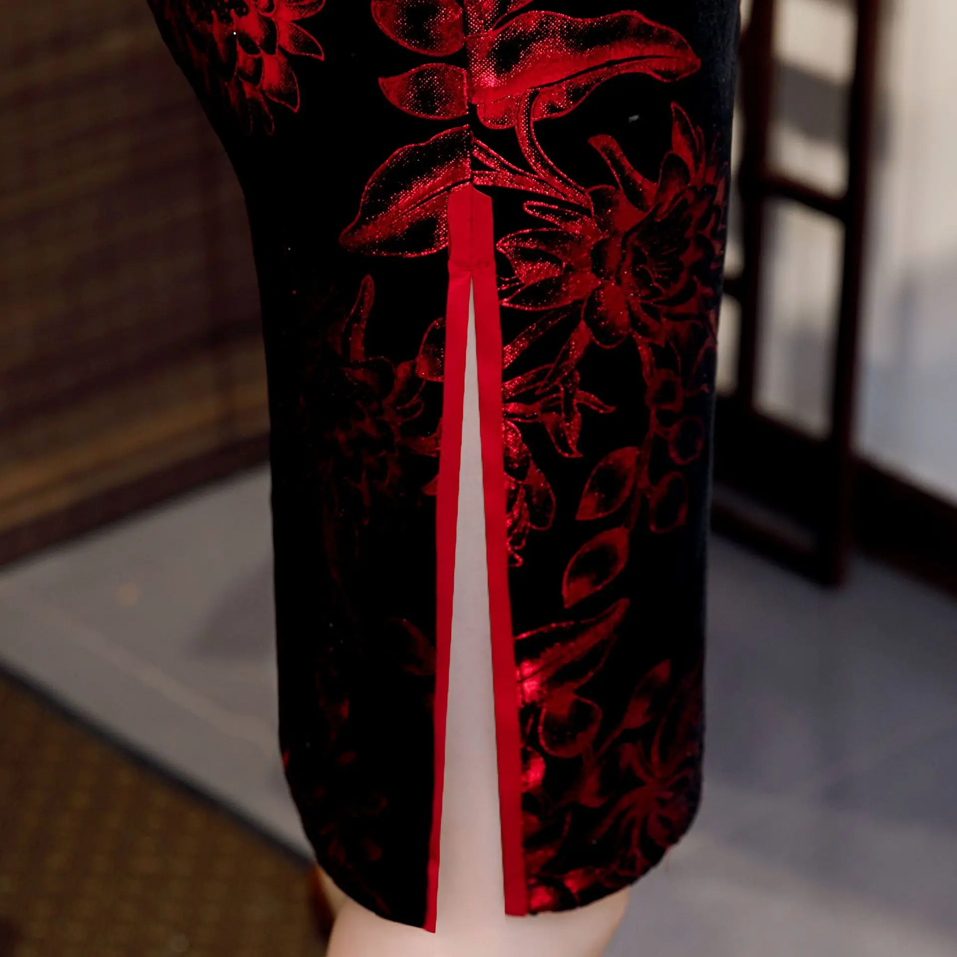 Китайское платье размера плюс 5XL, классическое женское платье Cheongsam, восточные платья, новинка, вечернее платье для вечеринки, сексуальное тонкое платье с цветочным принтом, Qipao