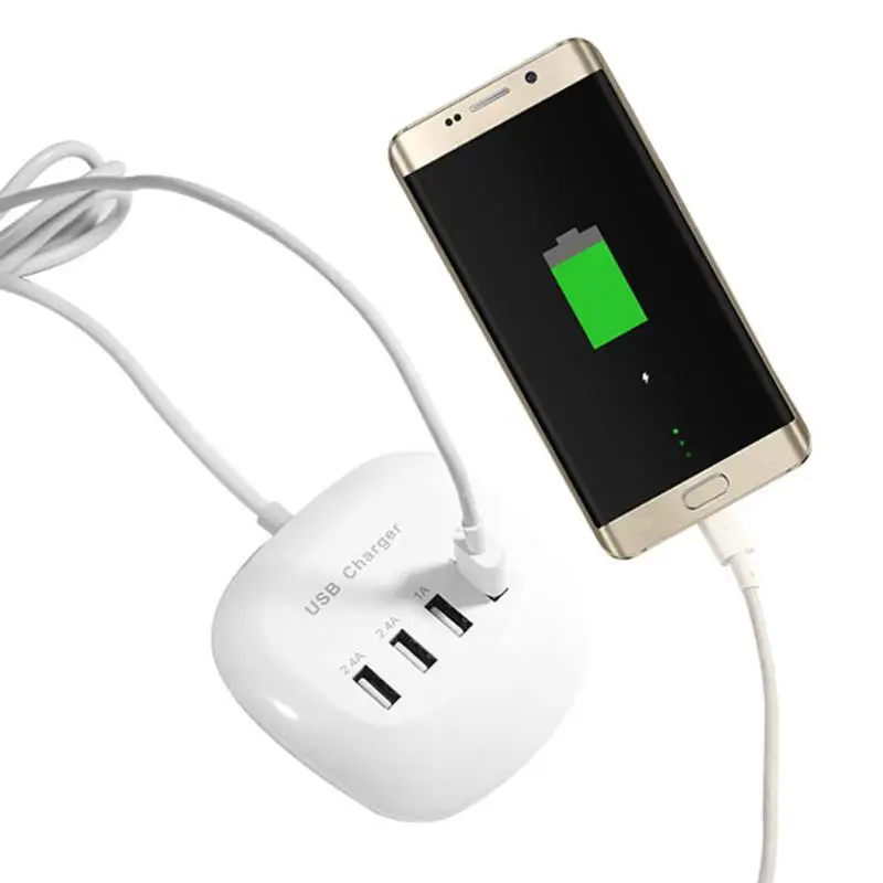 Универсальный 4 порта/10 портов USB зарядное устройство станция 1 м кабель двойной 2*2A/2* 2.4A 4* 2A 4* 1A Быстрая зарядка зарядное устройство адаптер ЕС