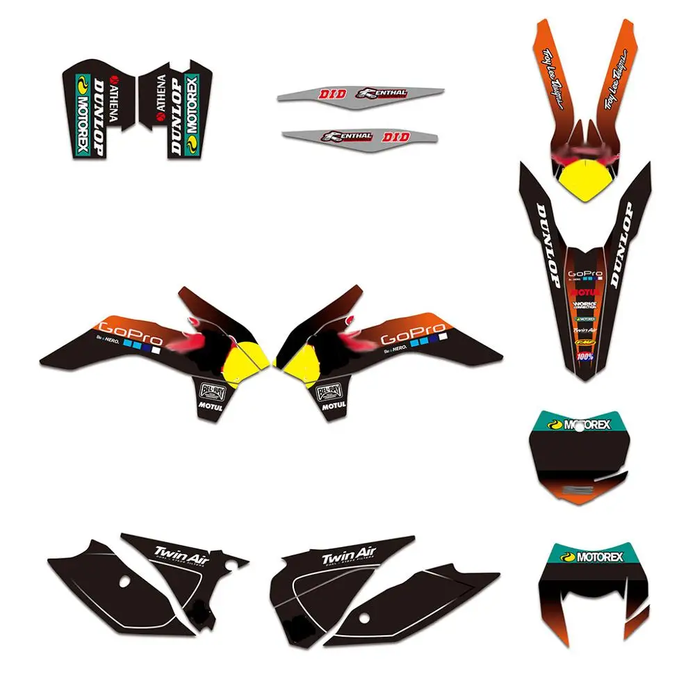 

Motorcycle Teaml Graphic Decals Stickers DECO For KTM EXC XCW XCF-W 125 150 200 250 300 350 400 450 525 2014 2015 2016