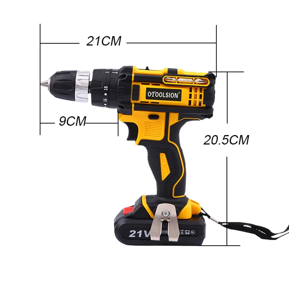 21 в ударный Электрический винтоверт отвертки электрические инструменты ударный драйвер многофункциональная беспроводная электродрель-отвёртка