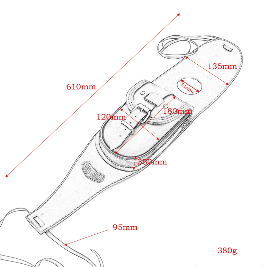 24'' Leather Tank Bag Cover Panel Pad Pouch for Harley SPORTSTER XL883 1200 X48