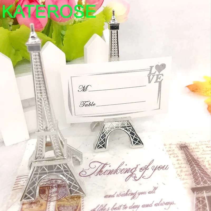 50 шт "вечер в Париже" Eifel Tower серебристо-отделанный держатель карточки с именем гостя/именные держатели вечерние стол центральный свадебный сувенир