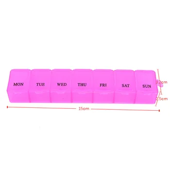 

1pc 7 Days One Week Weekly Pills Medicine Box Case Storage Organizer Holder