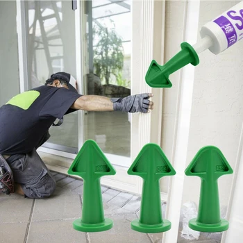 

Sealing Durable Reusable Home Multifunctional Floor Grout Silicone Sealant Finishing Tool Caulk Nozzle Scraper Set Window