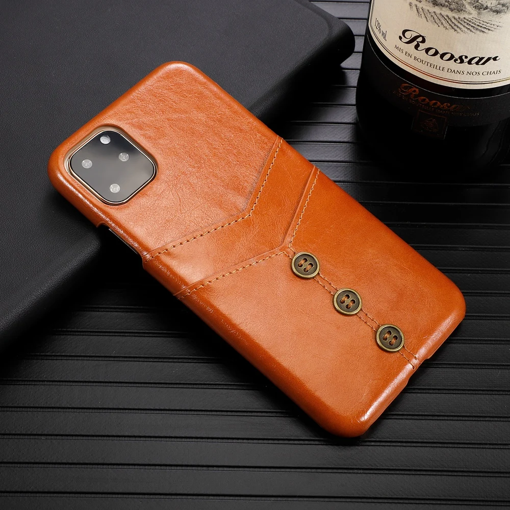 Чехол KEYSION из искусственной кожи в стиле ретро для iPhone 11 Pro Max с карманом для карт, задняя крышка для телефона iPhone 11 11 Pro Max i11 Новинка