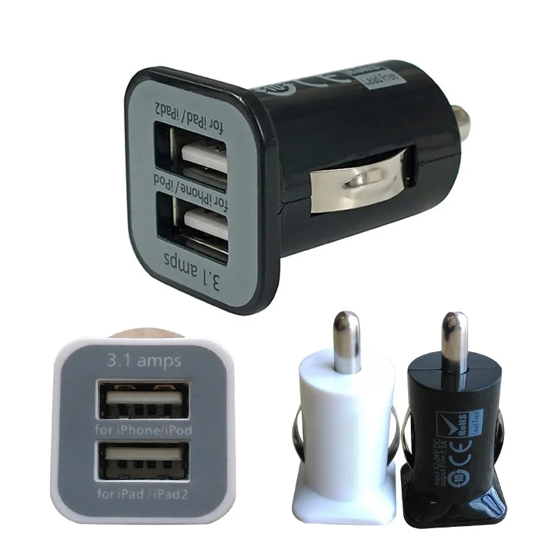 Universal Mini 3.1A Dual USB 2-Port Car Charger Adapter for iPhone 4S 5 5G iPod iPad accessories Electronics | Автомобили и
