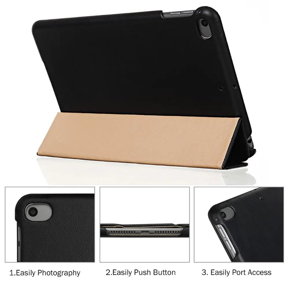 Jisoncase, кожаный чехол для нового iPad mini 5, 7,9 дюймов, с сильной защитой, Автоматический Режим сна/пробуждения, легкий Чехол-подставка для iPad