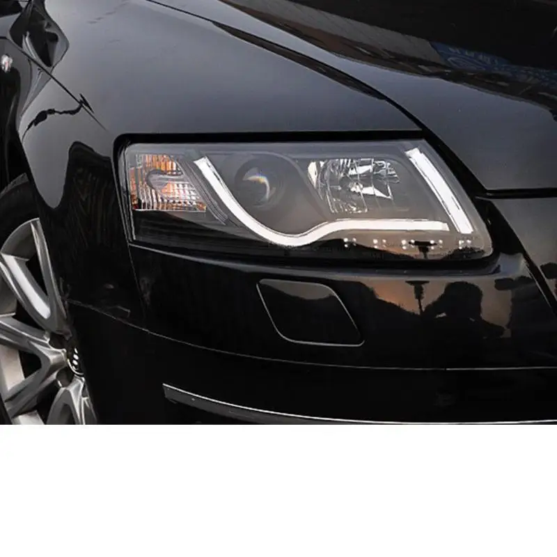 Внешний Luces Para Automovil Стайлинг Drl светодиодные Автомобильные дневные ходовые фары Задние Автомобильные фары в сборе 09 10 11 для Audi A6L