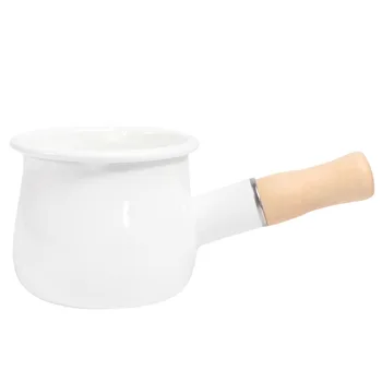 

Nonstick Enamel Milk Pan Butter Coffee Warmer Small Milk Pot Kitchen Cooking Pot for Noodle Baby Food
