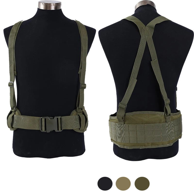 

Hunting Airsoft Combat Shooting Suspender Adjustable Waist Support Army Military Accessories Tool Tactical Gear Waist Molle Belt