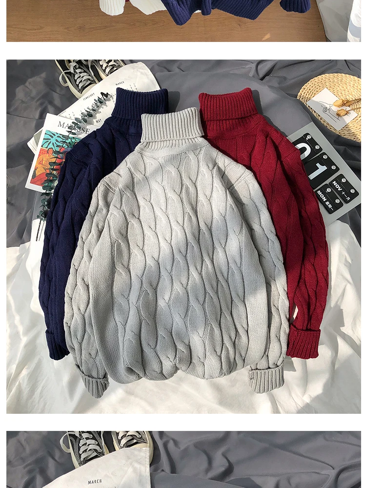 Повседневный пуловер свитер сплошной цвет водолазки свитер для мужчин и женщин