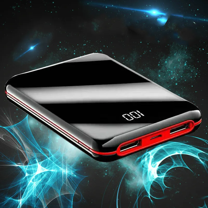 Внешний аккумулятор 10000 мА/ч, двойной USB, внешний аккумулятор для мобильного телефона, быстрая зарядка для Iphone Xiaomi mi, портативное зарядное устройство mi ni, внешний аккумулятор