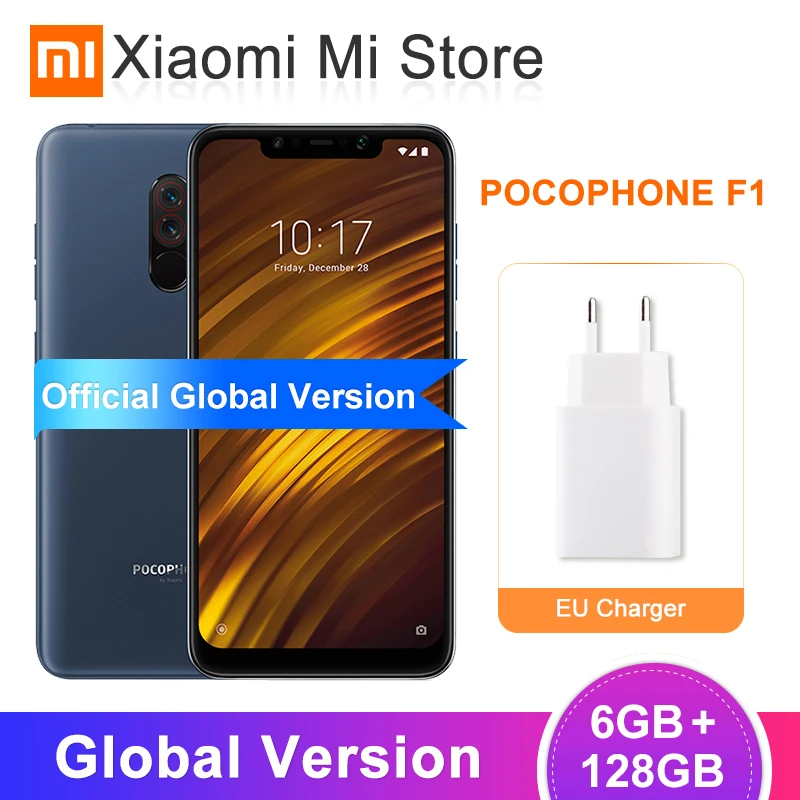 Глобальная версия Xiaomi POCOPHONE F1 6 GB 64 GB Поко F1 мобильный телефон Snapdragon 845 4000 mAh 20MP Фронтальная камера 6,1" полный Экран