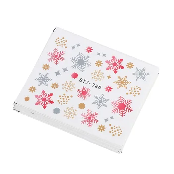 

30pcs Christmas Nail Sticker Sets Mixed Snowflake Santa Claus Deer Pattern Water Transfer Slider Foil Decal Nail Art Decoration