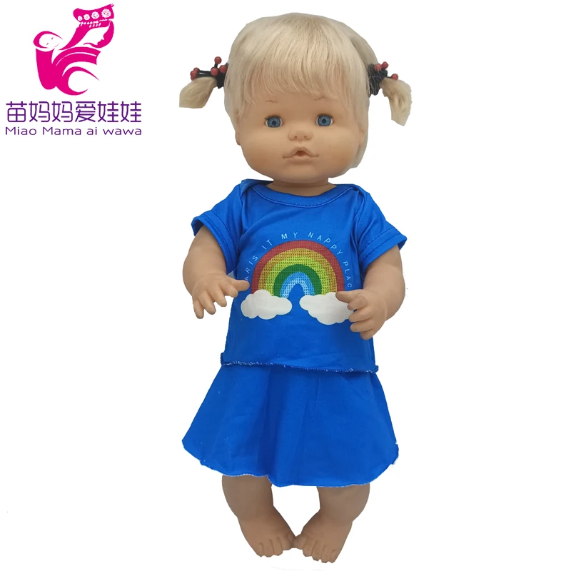 For 40 Cm Nenuco Doll Clothes 17 Inch Baby Doll Flower Shirt Pants Toys Clothing