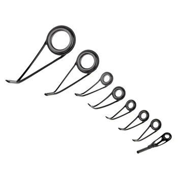 

8 pcs Fishing Rod Guides Top Tips Spinning Pole Replacement Parts Casting Rod Guides Rings Repair Kit Set Fishing Accessories