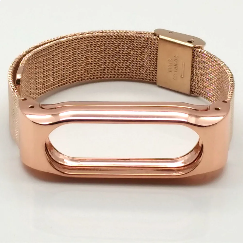 201-GW Rose gold E-ZONE mi Band 2 металлический ремешок для Xiao mi band 2 умный Браслет - Цвет: 201-GW Rose gold