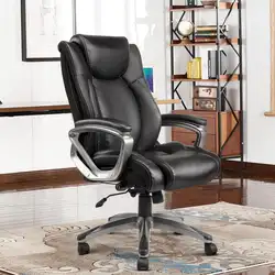 Офисное кожаное кресло из искусственной кожи с низкой спинкой WB-9039