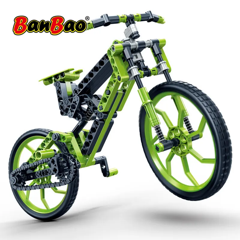 BanBao 6959 Hightech горный велосипед образовательное здание кирпичики город велосипед творческие блоки модель игрушки Дети подарок