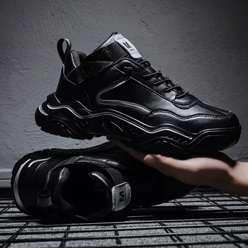 

Men's Sneakers Trend Tide Running Shoes High To Help Sports Outdoor Walking Shoes Men Hot New Competitive Zapatillas Hombre