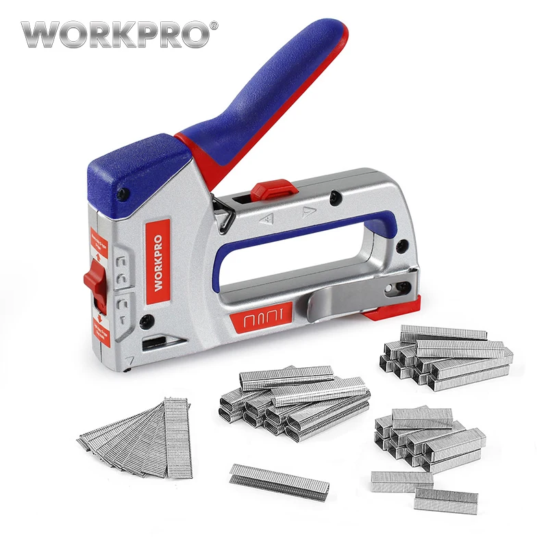 Online WORKPRO 4 IN 1 Heavy Duty Tacker für DIY Dekoration Möbel Hefter Manuelle Nagel Pistole mit 4000 Heftklammern nagler