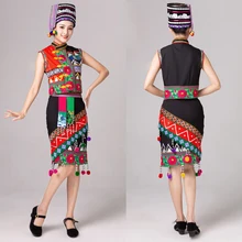 Oriental Thailand styleDance Costumes Minority Women's Water Splashing Festival Ethnic Clothing Chinese Folk Performance wear