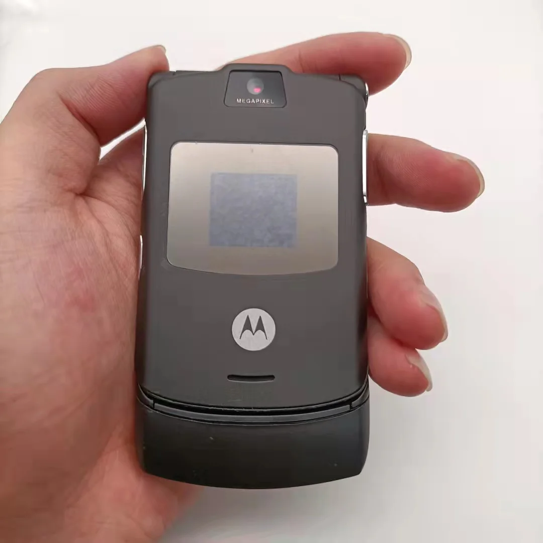 refurbished iphone Original V3 Refurbished-Original Motorola Razr V3 GSM Quad Band Flip Unlocked Old Used Cheap Cell Phone With Free Shipping iphone se refurbished Refurbished Phones