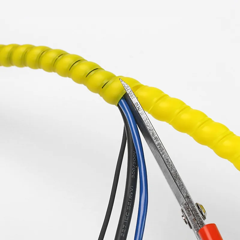Line Organizer Pipe 5M Wear-resistant Spiral Wound Tube Wire Cable Protection Sleeve Plastic Spiral Wrap Winding Protector cable protector cable wire protector protective sleeve cable sleeve protector