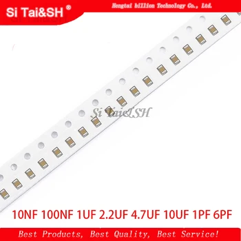 

100pcs 0805 50V SMD Thick Film Chip Multilayer Ceramic Capacitor 1pF-47uF 10NF 100NF 1UF 2.2UF 4.7UF 10UF 1PF 6PF