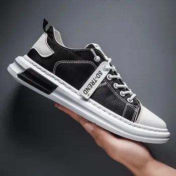 

2020 Summer New Mens Shoes Breathable Sports Casual Shoes Men White Shoes Fashion Vulcanized Shoes Lace Soft Flat Walking Shoes