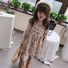 Платье, новое модное осеннее рождественское платье для девочек, платье с длинными рукавами для девочек, платье с принтом для девочек, платье для девочек