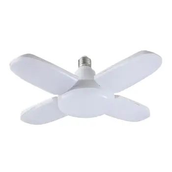 

E27 60W Led Garage Lamp 110V-265V Folding Four-Leaf Deformation Lamp Garage Lighting 6000LM For Home Warehouse Workshop