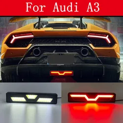 F1 estilo led vermelho cauda traseira parar nevoeiro luz de freio parar lâmpada de segurança do motor do carro led piscando blinker segurança lâmpada do carro para audi a3