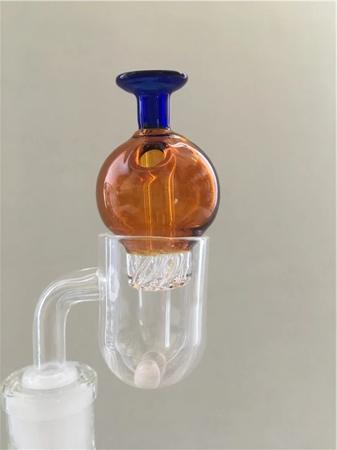 

Round Bottom Quartz Banger with Terp Peral Bubble Carb Cap