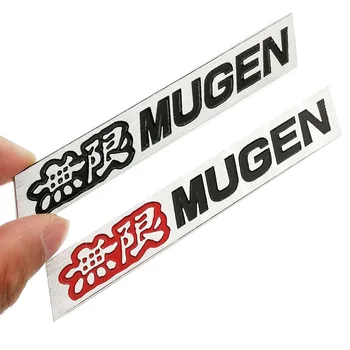 

10pcs New 3D Aluminum Mugen Emblem Chrome Logo Rear Badge Car Trunk Sticker Car Styling For Honda Civic Accord CRV Fit