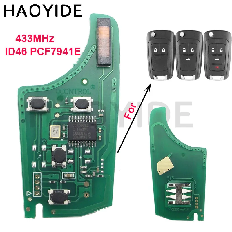 2/3/4 Buttons Car Remote Key Circuit Board for OPEL/VAUXHALL Astra J