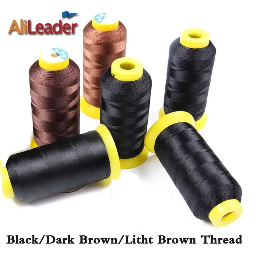 Hair Extensions Tool 1500M Nylon Hair Weaving Thread For Hair Sew In Black Cotton Thread For Sewing Machine Nylon Sewing Clothes