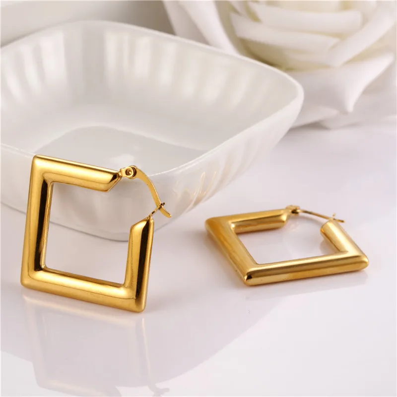 OUFEI Kpop Earrings For Women Stainless Steel Jewelry Woman Accessories Personalized Earings Fashion Jewelry Free Shipping
