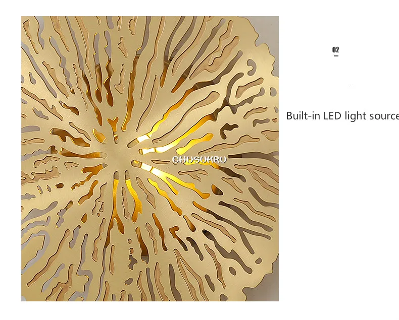 Винтажный Ретро Hollowed lotus настенный светильник все медные настенные бра для промышленного декора спальни прикроватные светильники