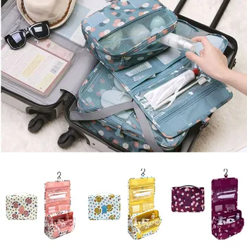 

Toiletry Bag Cosmetic Bag Portable Makeup Pouch Waterproof Travel Hanging Organizer Bags Women Girls H66