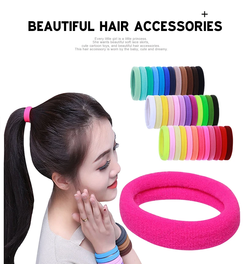 4.3cm women Ponytail Holder rubber band Scrunchie Headband Girl Yoga hair Tie nylon Elastic hair Band hair Accessories 30pcs/Lot designer hair clips