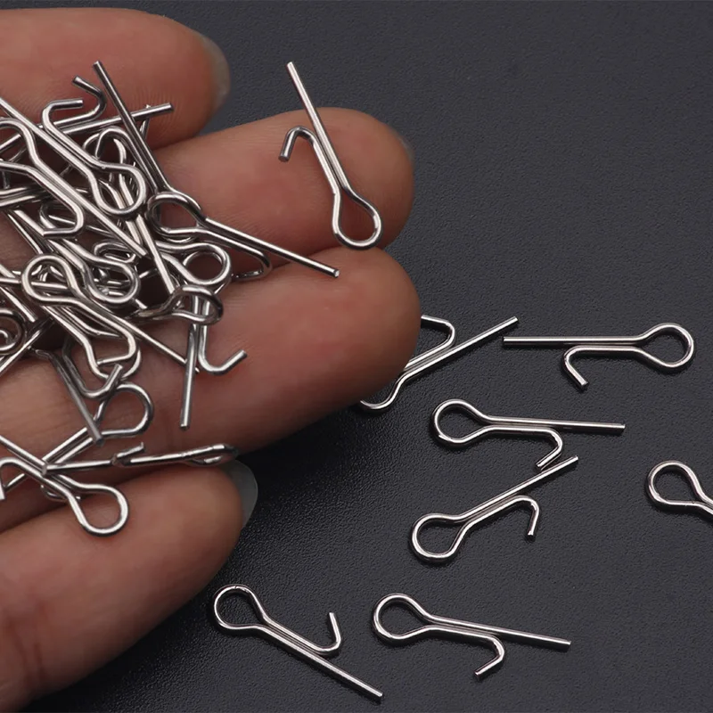 Rompin 100PCS/Lot Fishing Bait Stinger Spike Hook Connecting Pins Needle  Fixed Lock Assist Soft Lure Fishing Accessories Tools