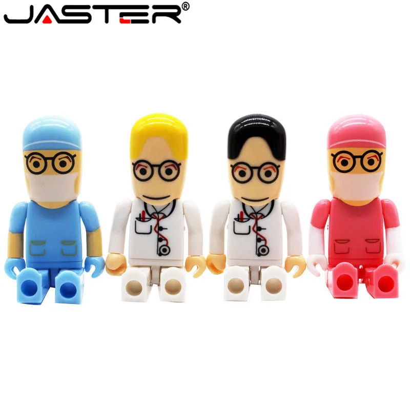 JASTER Printable Signs Doctor Cartoon Series Pendrive2.0 4GB 8GB 16GB 32GB 64GB Hospital Dental Gifts USB Flash Drive Лучший подарок|USB