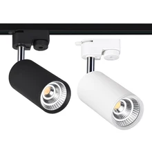 Dimmable 3 Вт/5 Вт/7 Вт Светодиодный светильник для потолка COB Rail Track лампа вращающаяся картинка прожектор ювелирный магазин черный/белый корпус