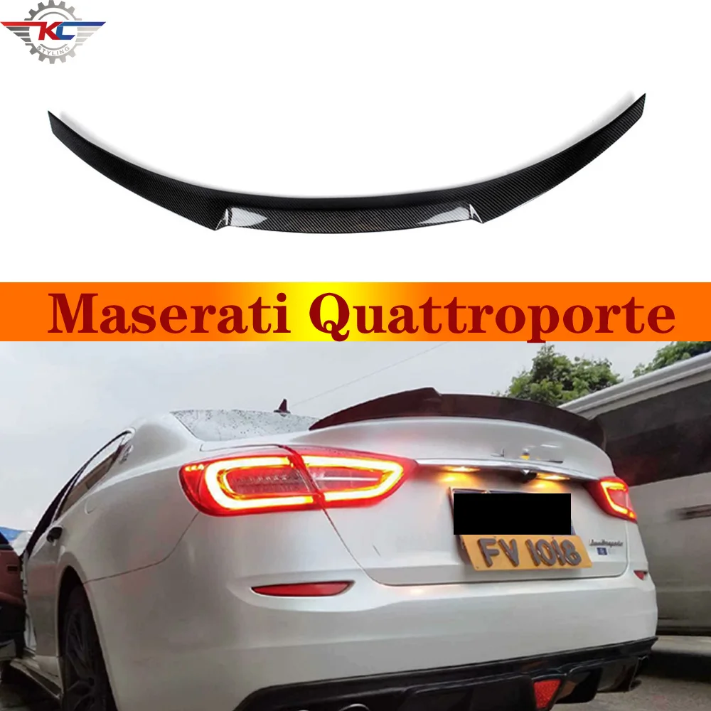 For Maserati Ghibli Rear Trunk Carbon Spoiler Lids Novitec Style 2014 UP Automotive