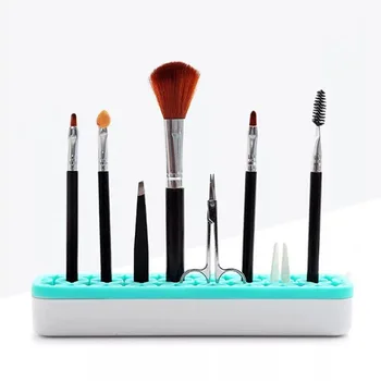 

Professional Makeup Brush Organizer/Holder Lip Gloss Lipstick Holder Case Silicone Nail Polish Holder Cosmetic Display Box