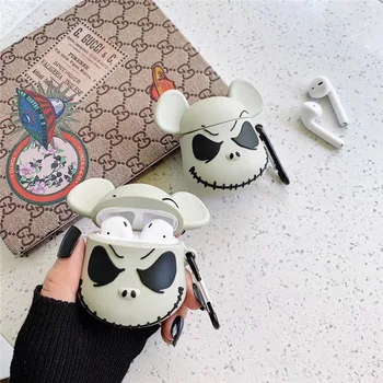

"Jack Bear Apple Airpods1/2 Bluetooth Wireless Headset Protective Cover The Nightmare before Christmas Item Type Model Number"