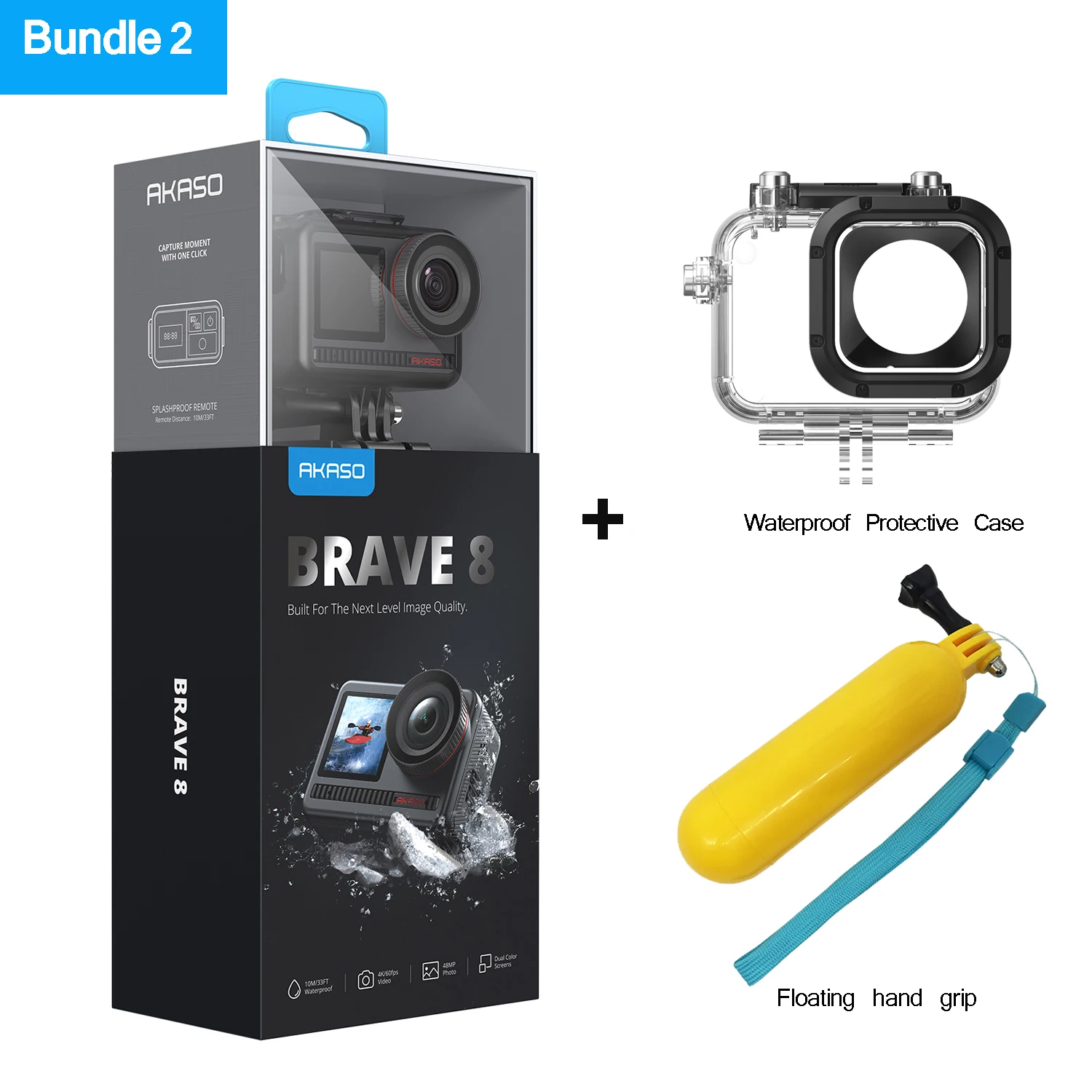 AKASO Brave 8 Waterproof Action Camera 4K60fps Dual Color Screen ...
